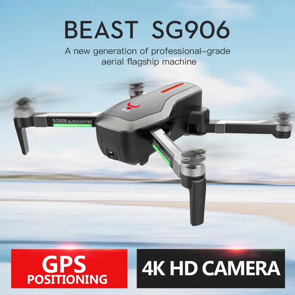 Order  HobbyLane ZLRC Beast SG906 GPS 5G WIFI FPV with 4K FHD Camera Brushless Selfie Foldable RC Drone Qu