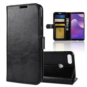 

Brand gligle R64 pattern leather wallet case for Huawei Y9 2018 case cover shell bags