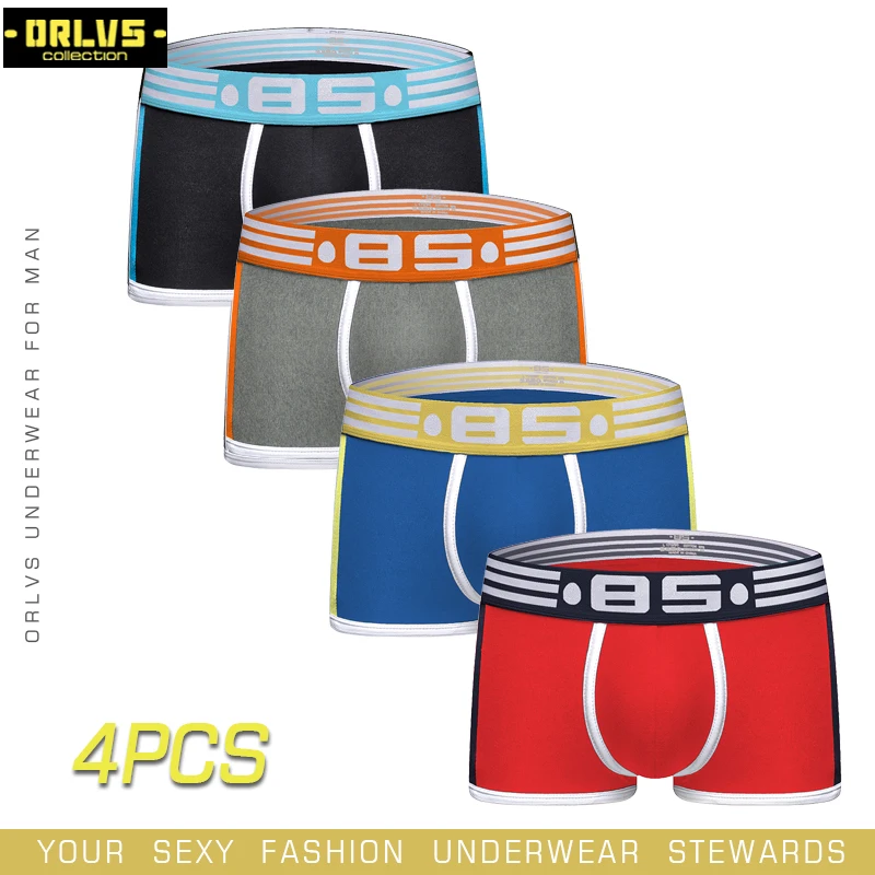 

BS 4PC/LOT Mens Underwear Men Underpants Comfortable Underwear Male Boxer Shorts Solid Cuecas Male Men Panties Shorts cotton