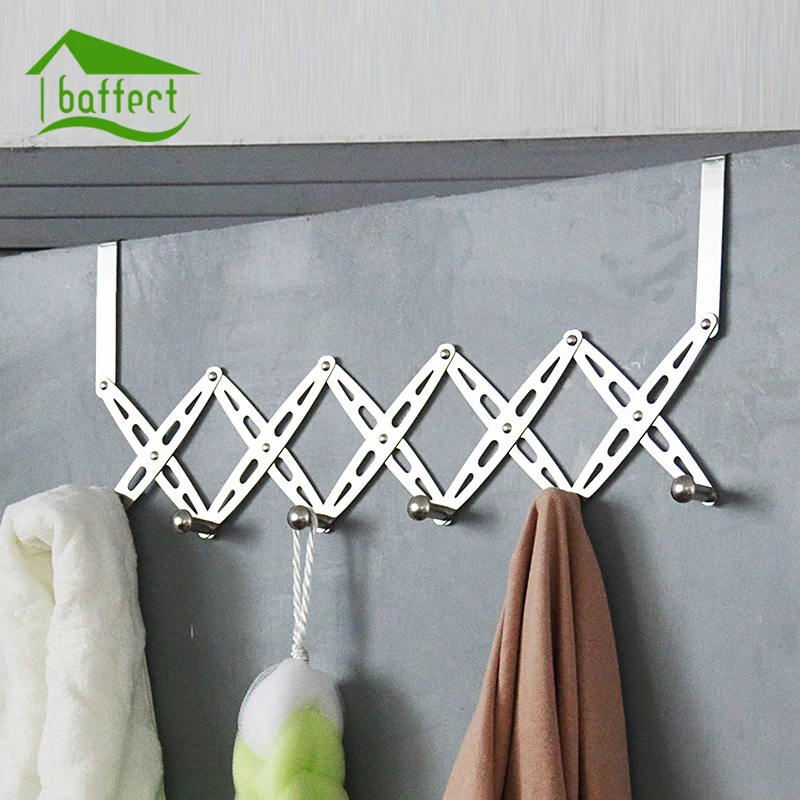Buy 2018 New 6 Hooks Stainless Steel Adjustable Door