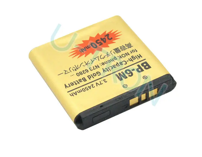 5 шт./лот 2450 мАч BP-6M/BP6M/bp 6 м Золото Замена Батарея для Nokia N73 3250 6233 6234 6280 6282 6290 9300i N77 N93 |