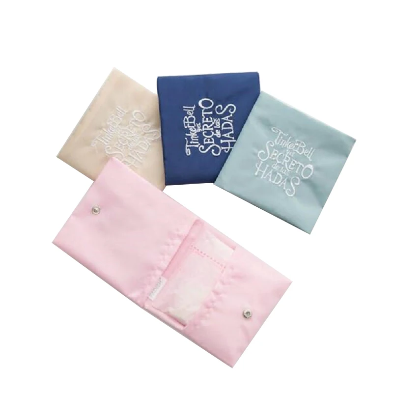 المرأة لطيف الصحي أكياس تخزين منظم محفظة حامل منديل منشفة فتاة حقيبة الحقيبة