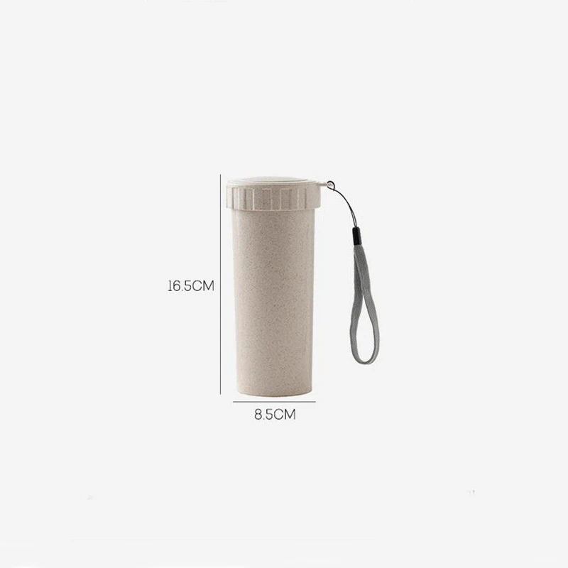 3.4Pastoral Wheat Straw Hand cup with lid Fashion Travel Cups Of Coffee Cup Student Sport Cheap And Accessible Drinking cup
