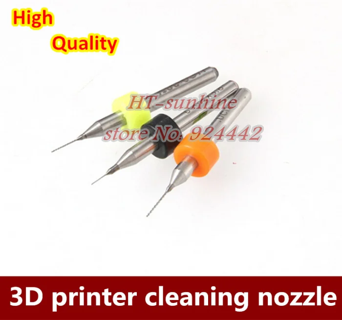 

10PCS/Set 3D printer makerbot mendel reprap cleaning nozzle drill 0.4mm/0.3mm/0.2mm for MK7 or MK8 nozzle