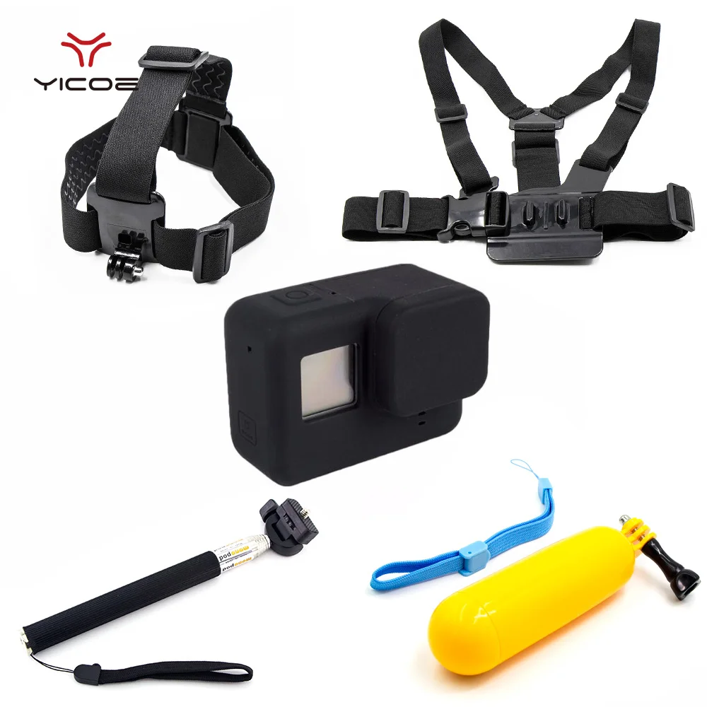 Lens Cover for Go pro 6 5 Strap Monopod for Gopro Hero 6 5 4 3 SJ4000