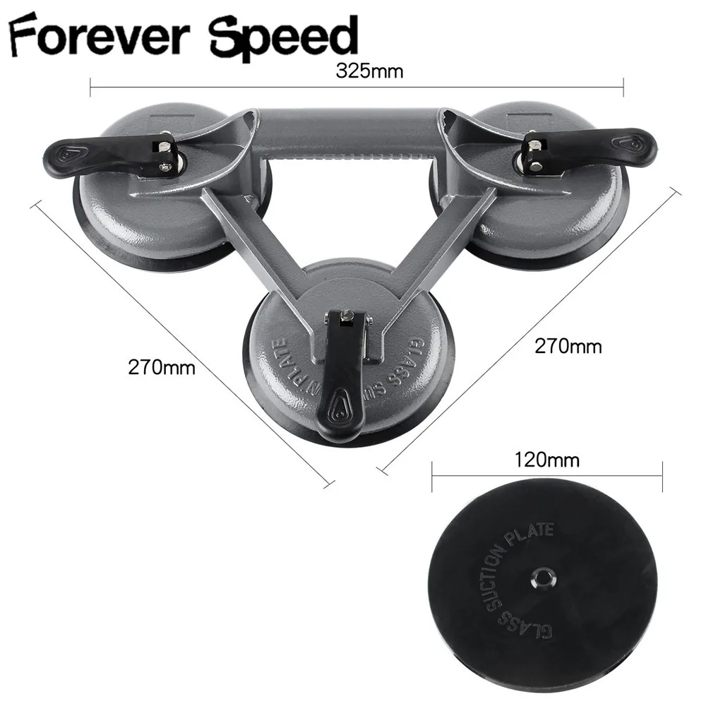Three Cups Glass Tile Suction Plate Strong Bearing Suction Cup Puller Car Truck Repair Remover Opening Pry Suction Cup