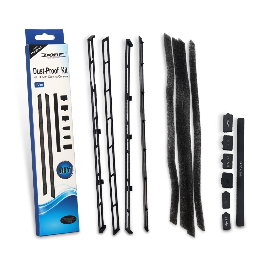 

Dust-Proof Screen Dust Prevention Cover Mesh Jack Stopper Pack Kits for PS4 Slim Console