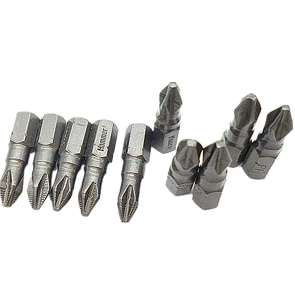 

10pcs 25mm Magnetic PH2 Phillips Driver Screwdriver Bits Antislip Phillips 2 Electric Screwdriver Bit 1/4 Inch 6.35mm Hex Shank