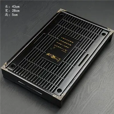  Solid wood tea tray Drainage water storage kung fu tea set Drawer tea room board table Chinese tea 