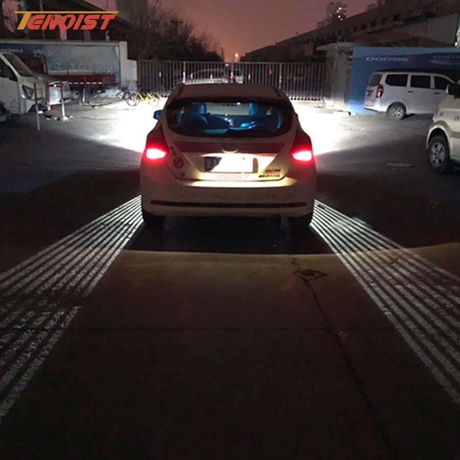 Attractive Universal White Red Angel Wings LED Welcome Light For Car SUV Motorcycle 12V 24V