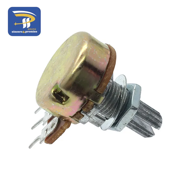 WH148 Linear Potentiometer 15mm Shaft With Nuts And Washers 3pin WH148 B1K B2K B5K B10K B20K B50K B100K B250K B500K B1M 1PCS linear potentiometer electronic components