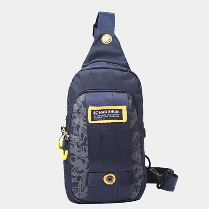 Мужской водонепроницаемый нейлоновый нагрудный рюкзак, сумка через плечо для путешествий, высокое качество, на одно плечо, рюкзак - Цвет: Blue