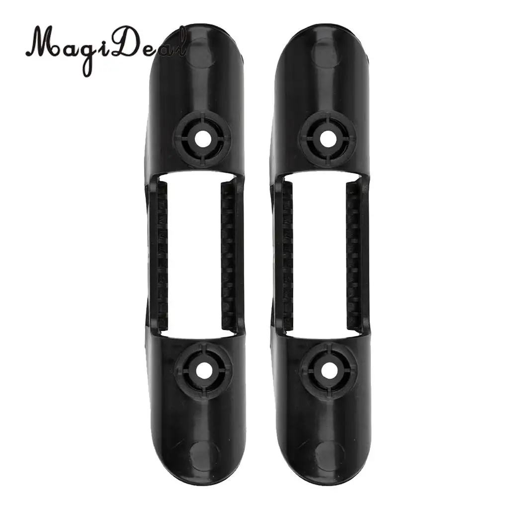 MagiDeal Lightweight 2Pcs Plastic Marine Kayak Paddle Clip Holder Keeper Canoe Boat Mount Rowing Deck Fishing Accessory Black