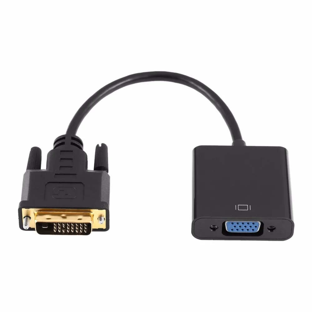 Onleny Full HD 1080 P DVI-D для VGA активный адаптер конвертер кабель 24 + 1 Pin штекер 15Pin Женский адаптер кабель для ПК дисплей карты