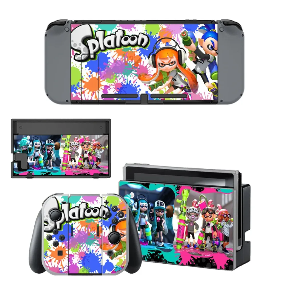 

Game Splatoon 2 Decal Vinyl Skin Sticker for Nintendo Switch NS Console+Controller+Stand Holder Protective Film