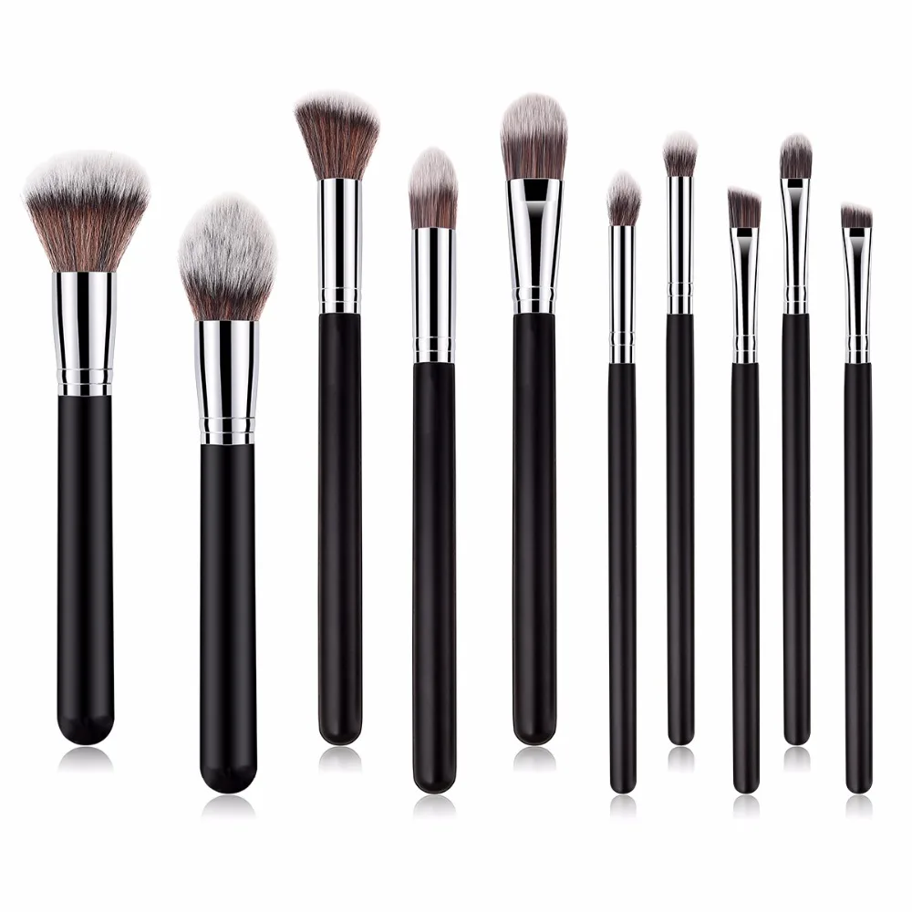 ENNKE 10Pcs Soft Makeup Brush Set Powder Concealer Face Make Up Eyeshadow Eyebrow Brush Cosmetic