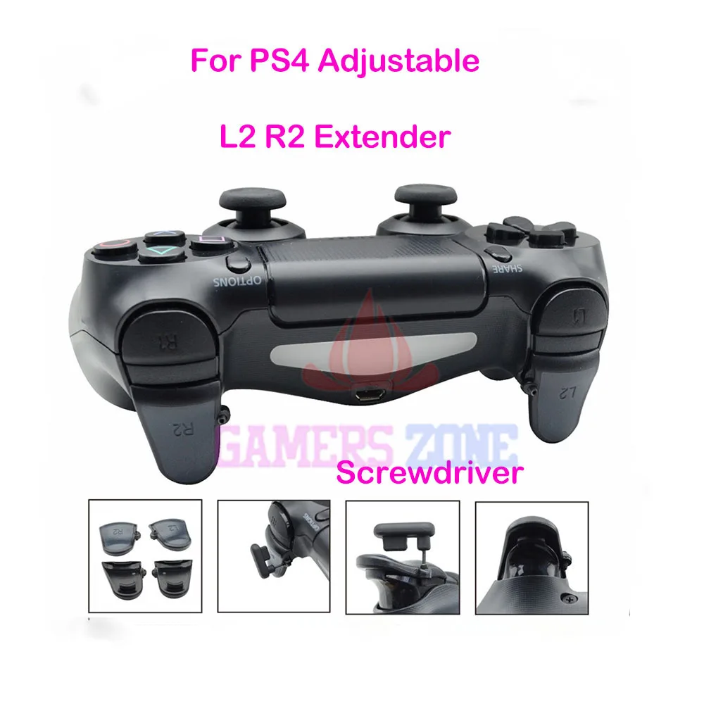 Adjustable Rubber Extended Triggers Playstation 4 Controller Gaming Triggers L2 R2 Extender For Ps4 - Accessories - AliExpress