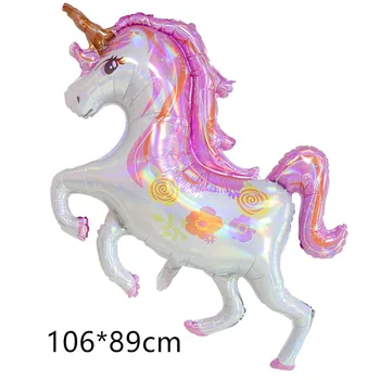 

1pc baby shower birthday laser unicorn decoration kids party balloon favor decor animal ballons wedding inflatable unicorn toy