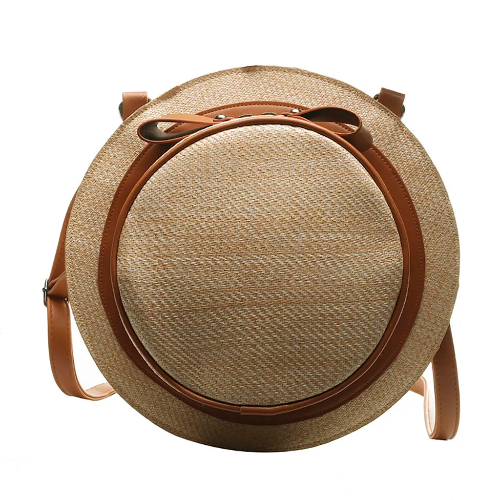 

Woman Bag Fashion Ladies Hat Braided Bow Beach Shoulder Messenger Back pack bolso mujer bags for women 2019 sac main femme