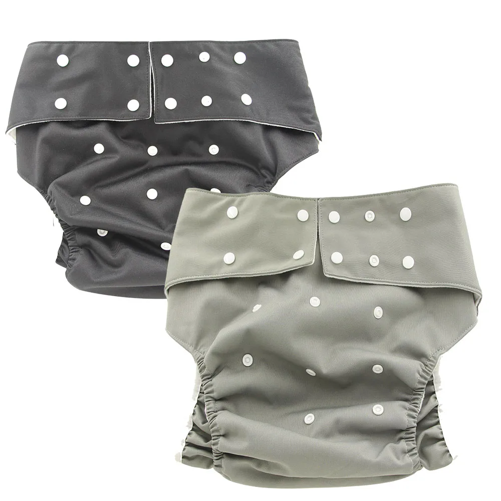 

OhBabyKa Reusable Adult Diapers with Microfiber Insert Absorbent Pad Leakproof Urinary Incontinence Adult Pocket Diaper Cover