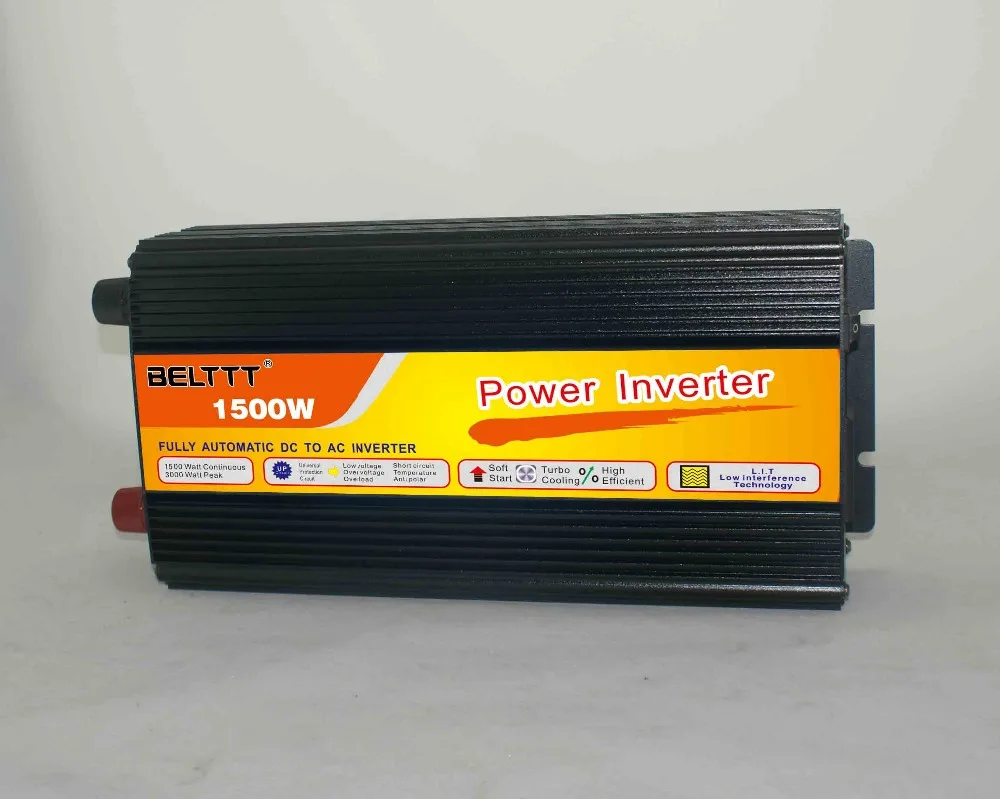 

Free shipping BELTTT 1500W 12V 220V invertor without charger from Guangzhou factory hand making