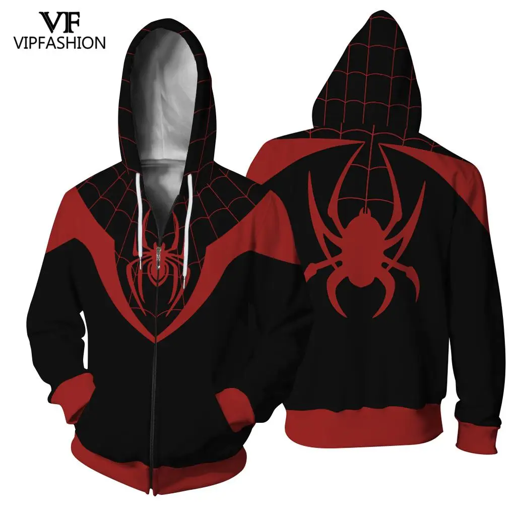 VIP Мода Веном супергерой паук удивительные мужчины на молнии Толстовка 3D печатных косплей костюм толстовки куртка
