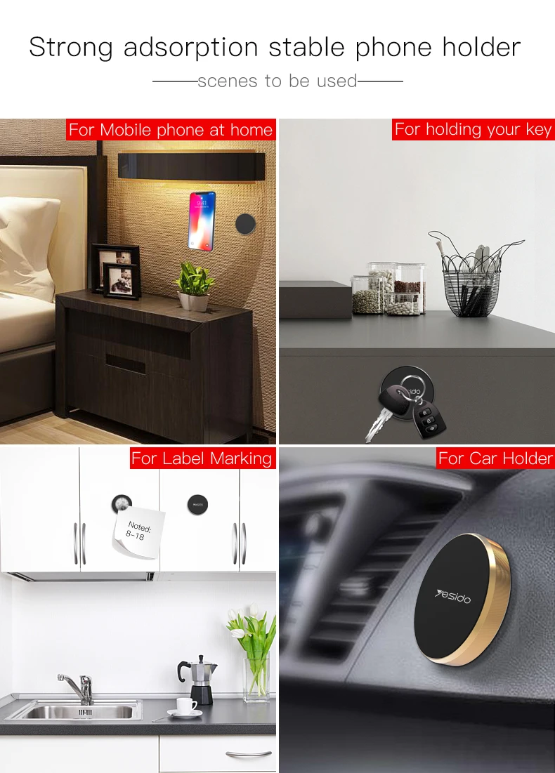 Metal Plate Magnetic Car Phone Holder Stand (2)