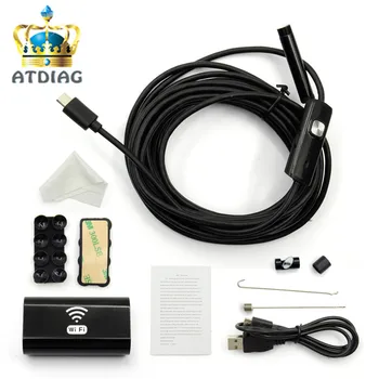 

WiFi Endoscope 8mm 720P HD Wifi Camera 10m wire USB Iphone Endoscope Waterproof Camera Android iOS Boroscope Camera with 8 LEDS