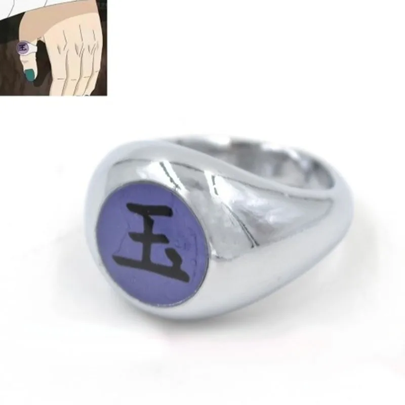 10 pcsset Anime NARUTO Ring Figure Akatsuki Member Cosplay Matel Model Rings Uchiha Itachi 2cm (3)