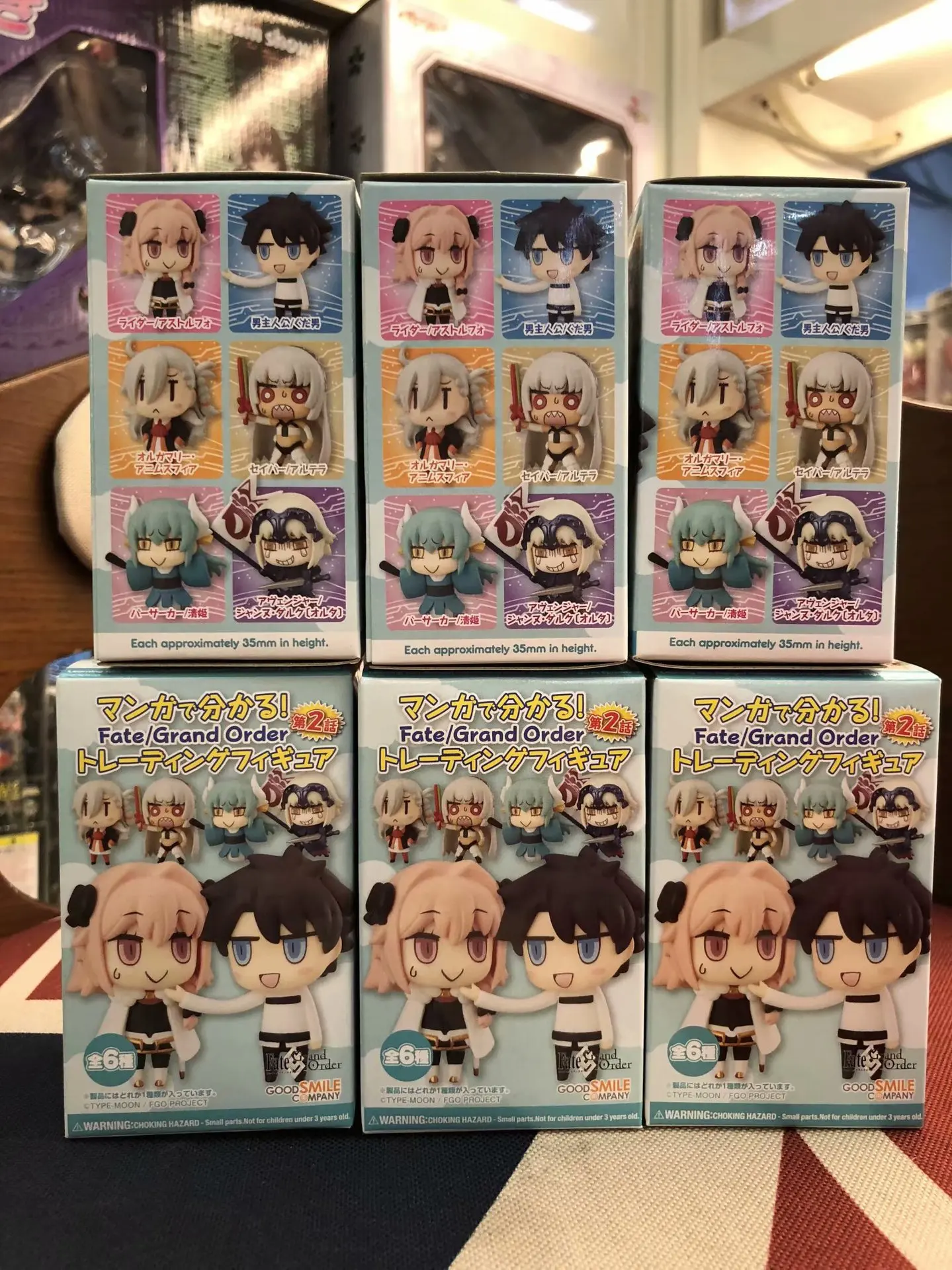 6pcs/lot Mini Fate/Grand Order GSC Q Figure Toy Kids Gift FGO Manga PVC Saber Action Figurine T30