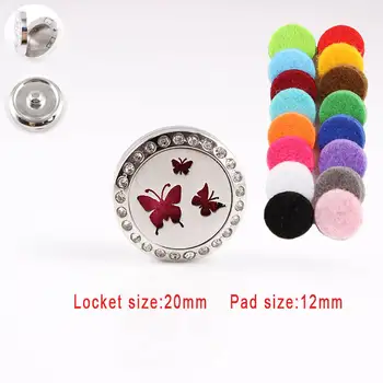 

Hot Wholesale butterfly Snap Buttons 20mm stainless steel Essential oil diffuser locket snap For Woman 18mm Snap Button Jewelry