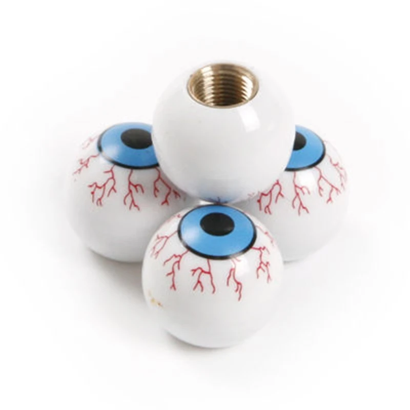 

4 Pcs / Set Eyeball Motocycle Bicycle Car Wheel Tire Caps Valve Air Stem Anti-Dust Eye Cover Bicycle Car-styling Car Accessories
