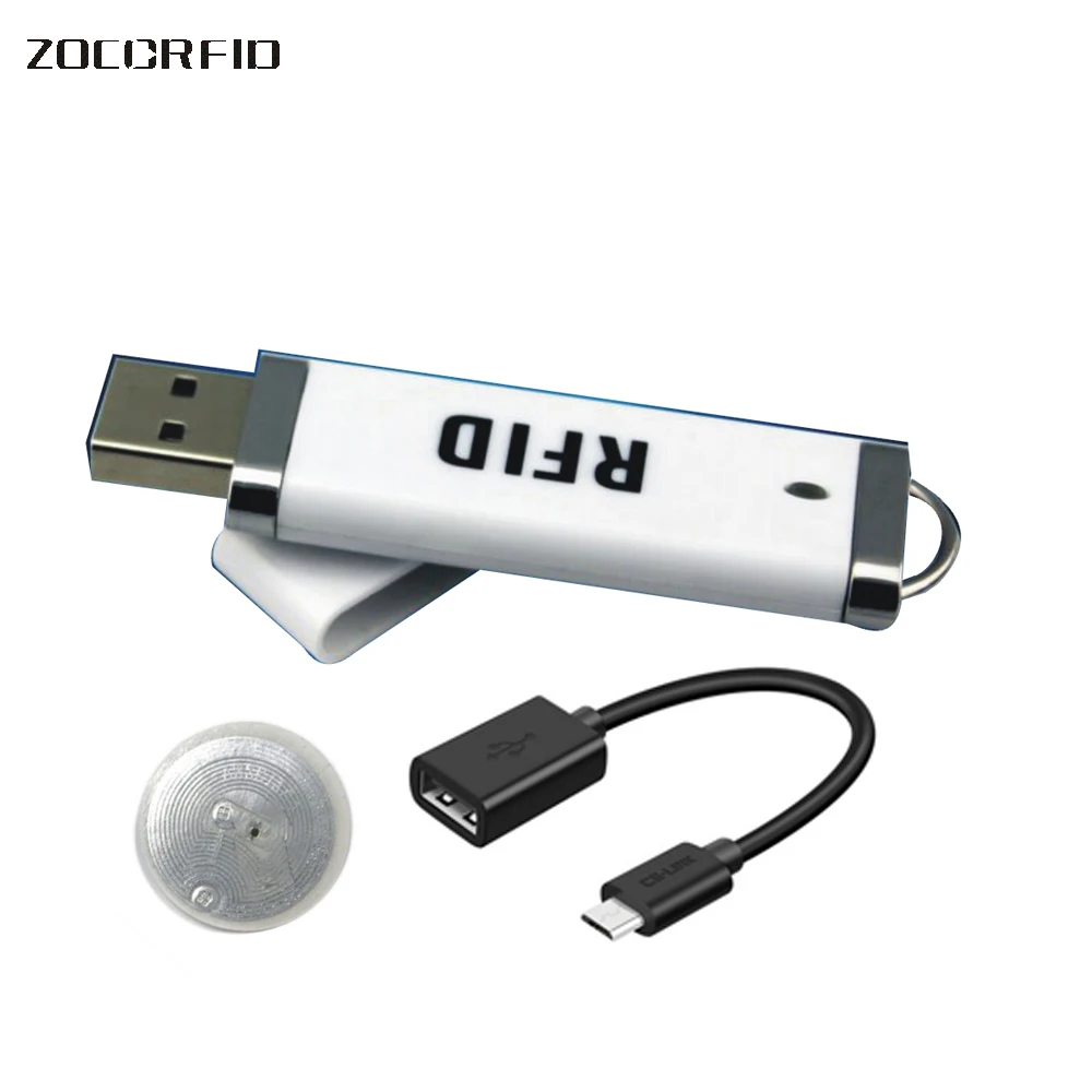 

Contactless Iso15693 NFC reader Encoder IC Card Reader for RFID ticket reader with 10pcs NFC tags USB Interface 13.56MHZ