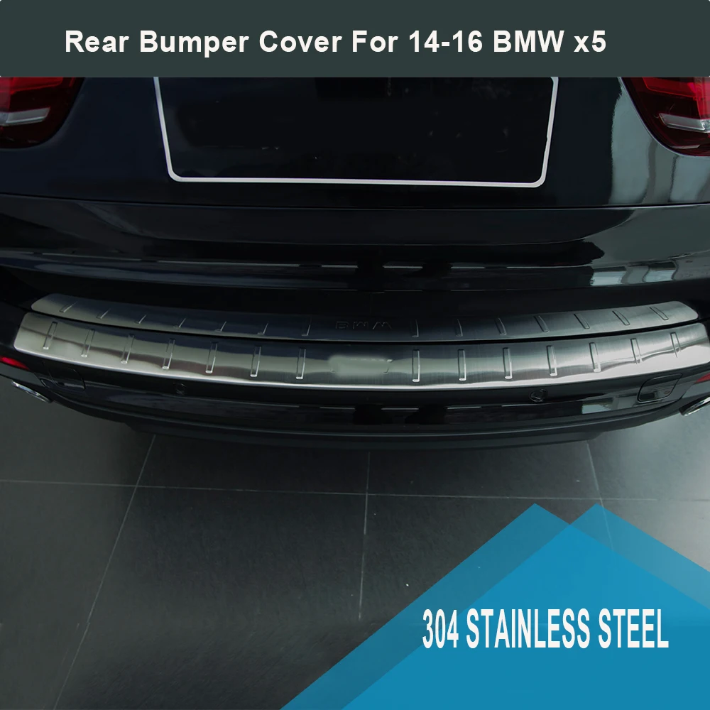 

Stainless Steel Rear Bumper Cover Sticker Accessories Tailgate Trim For BMW X5 F15 2014 2015 2016 Car styling