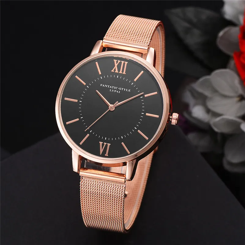 Fashion Women's Watches Simple Stainless Steel Mesh Strap Casual Quartz Watch Analog Wrist Watch Ladies Bracelet Clocks M21 (10)