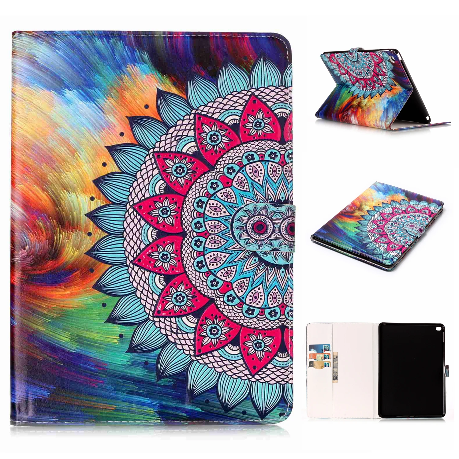 Флип чехол из ПУ кожи для Apple ipad mini 5 4 3 2 1 Wolf iPad Samsung Galaxy Tab A A6 10 2016 T585 T580 #|case for ipad|case 2for