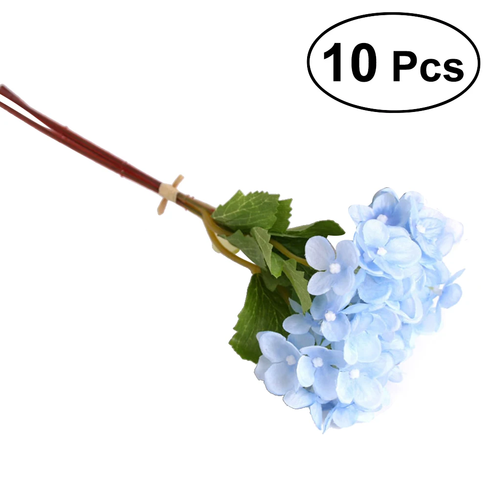 10 Pcs Flower Bunches Bouquet Artificial Flower Bundles Fake Hydrangea