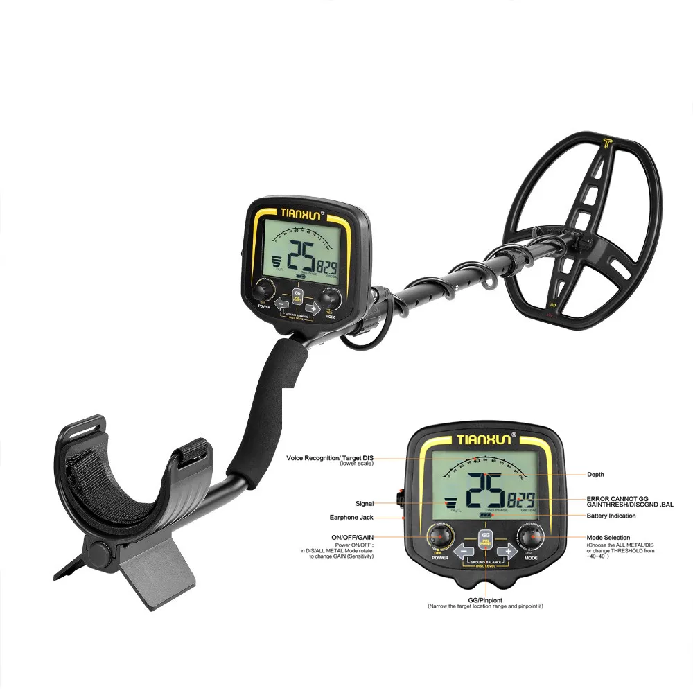 

Professional Metal Detector, High Sensitivity Metal Finder with LCD Display, Discrimination Mode, Distinctive Audio Prompt