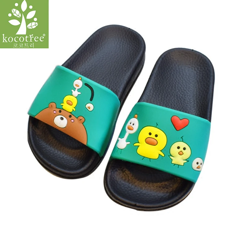 

Summer Children Boys Girls Slippers Cartoon Bear Shoes Sandals Non-slip Jelly Home Slipper Children Antiskid Beach Shoes