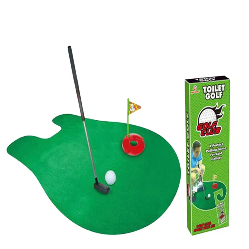 2017 Novelty Game for men women Green Mini Golf Set Toilet Golf Putting