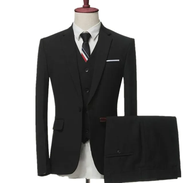 men's business casual suits sets / Men three piece suits male vest