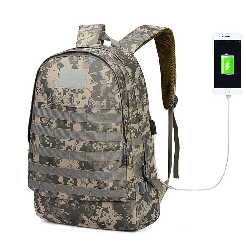 Нейлоновый водонепроницаемый мужской рюкзак с usb зарядкой militar Школьный военные
