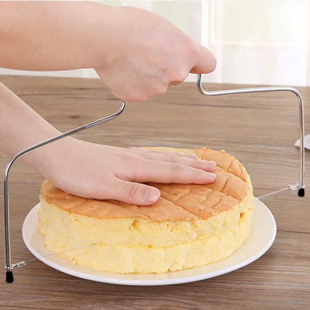 

Stainless Steel Adjustable Wire Cake Slicer Leveler Pizza Bread Dough Cutter Trimmer Ktchen Accessories Baking Tool