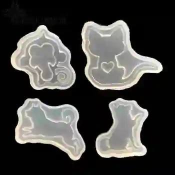 

Cartoon animal silicone mold DIY jewelry Cat Monkey necklace pendant mold resin molds for jewelry
