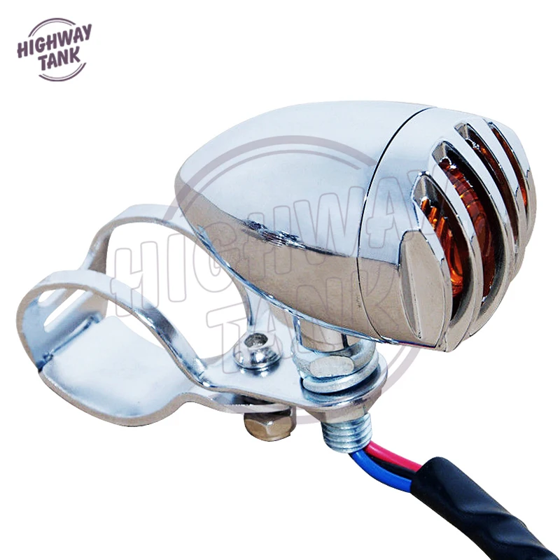 Motorcycle Turn Signal Running Light Fork Clamps Shock Bracket Cafe Racer Custom Motorcycle Turn Signal Running Light Fork Clamps Shock Bracket Cafe Racer Custom