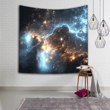 Psychedelic Galaxy Hanging Wall Tapestry Space Pattern Print Macrame Tapestry Polyester Home Decorative Tapestries Yoga Mat wall hanging old broken house print tapestry