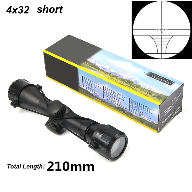 

NEW Free shipping Tactical 4X32 Air Rifle Optics Sniper Scope Compact Riflescopes hunting scopes with 20mm/11mm Rail mounts