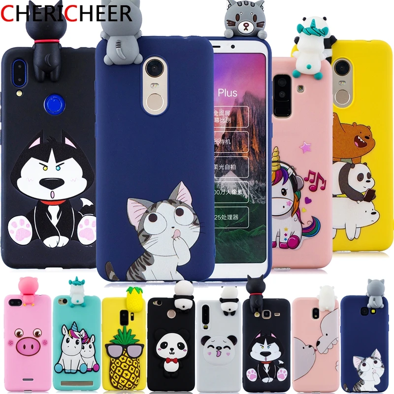 3D Toys Silicone Case For Xiaomi Redmi 5 Plus 5.99 inch Soft Cartoon Back Cover Xiomi Bumper |