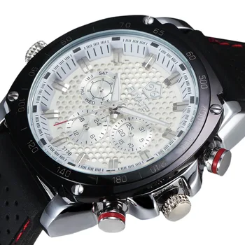 

2016 New Fashion Watches Men Luxury Brand Honeycomb Auto Calendar Dial Automatic Mechanical Black Rubber Sport Gift Wristwatch