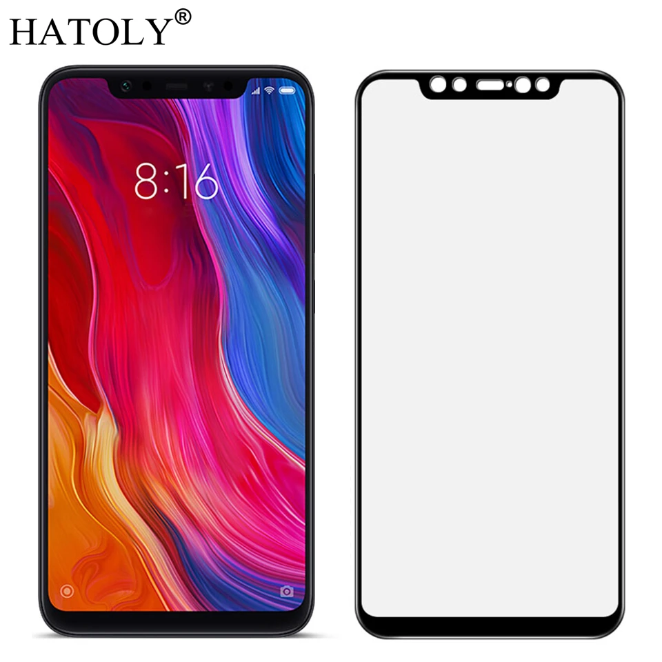2PCS Tempered Glass For Xiaomi Mi 8 Pro Screen Protector Xiaomi Mi 8 Full Cover for Xiaomi Mi 8